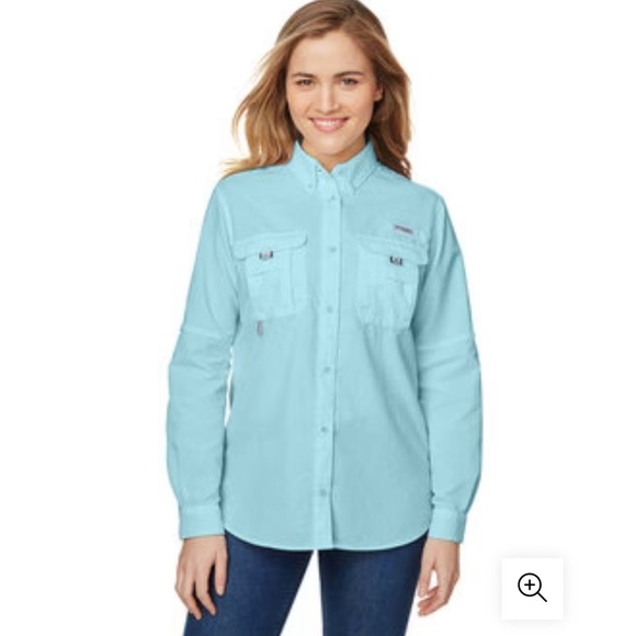 Columbia PFG Bahama II Long Sleeve Shirt in Clear Blue Size 3X - Picture 3 of 8
